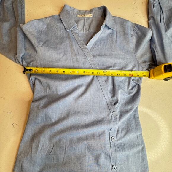 Stateside USA Classiccore Denim Wrap Button Casual Dress Sz Medium - Picture 15 of 16